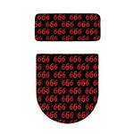 666 Satan Pattern Print Toilet Lid And Tank Cover Set