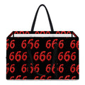 666 Satan Pattern Print Utility Tote Bag