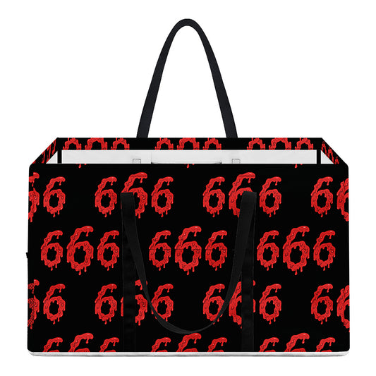 666 Satan Pattern Print Utility Tote Bag