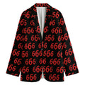 666 Satan Pattern Print Women's Blazer