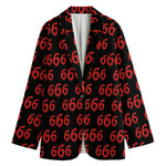 666 Satan Pattern Print Women's Blazer
