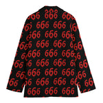 666 Satan Pattern Print Women's Blazer