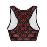 666 Satan Pattern Print Women's Sports Bra
