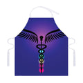 7 Chakras Caduceus Print Adjustable Apron