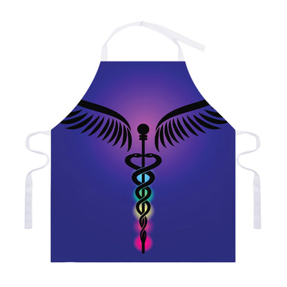 7 Chakras Caduceus Print Adjustable Apron