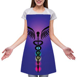 7 Chakras Caduceus Print Adjustable Apron