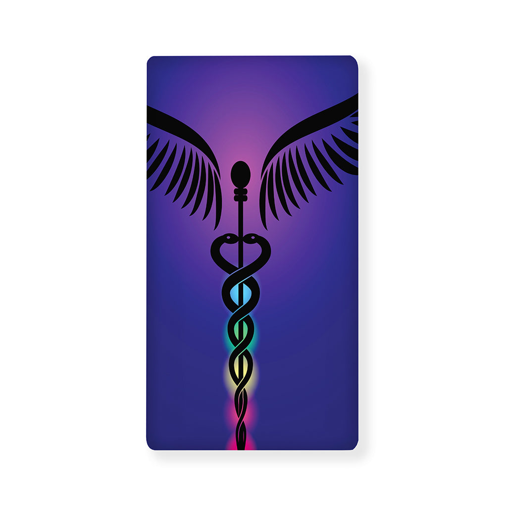 7 Chakras Caduceus Print Baby Crib Sheet