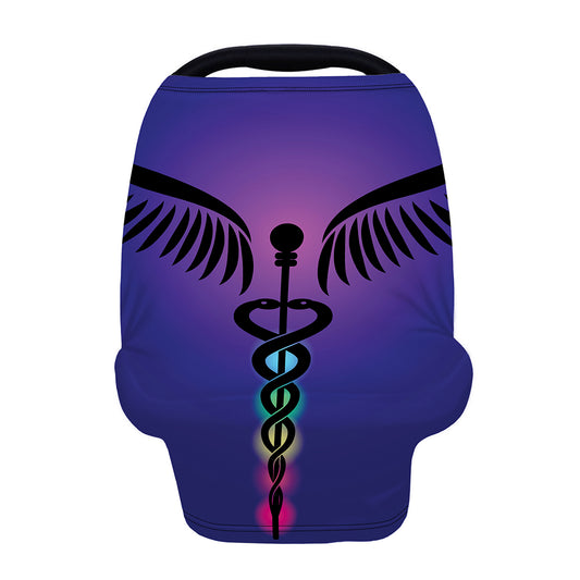 7 Chakras Caduceus Print Baby Seat Cover