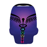 7 Chakras Caduceus Print Baby Seat Cover