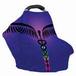 7 Chakras Caduceus Print Baby Seat Cover