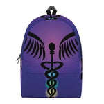 7 Chakras Caduceus Print Backpack