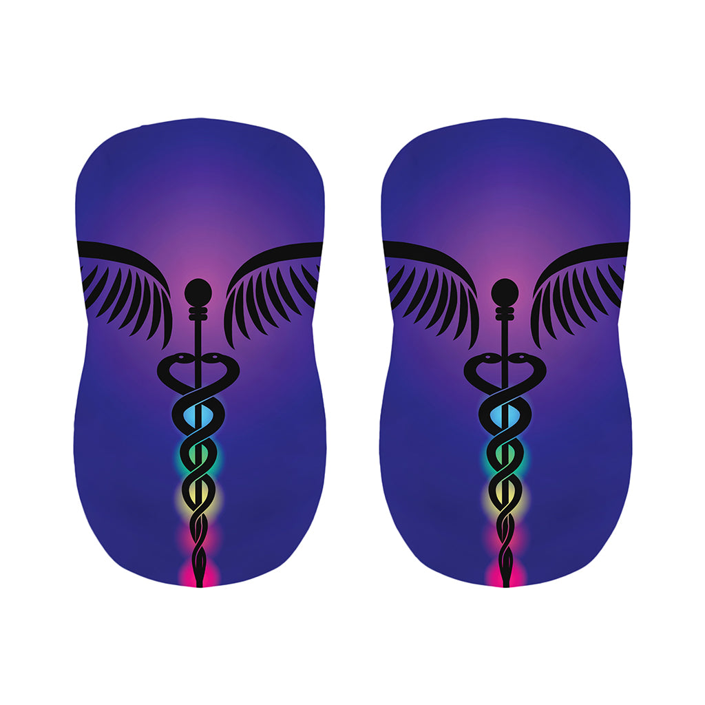 7 Chakras Caduceus Print Bar Stool Covers