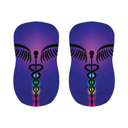 7 Chakras Caduceus Print Bar Stool Covers