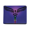 7 Chakras Caduceus Print Bifold Wallet
