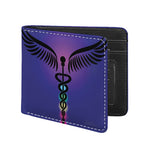 7 Chakras Caduceus Print Bifold Wallet