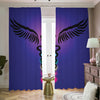 7 Chakras Caduceus Print Blackout Pencil Pleat Curtains