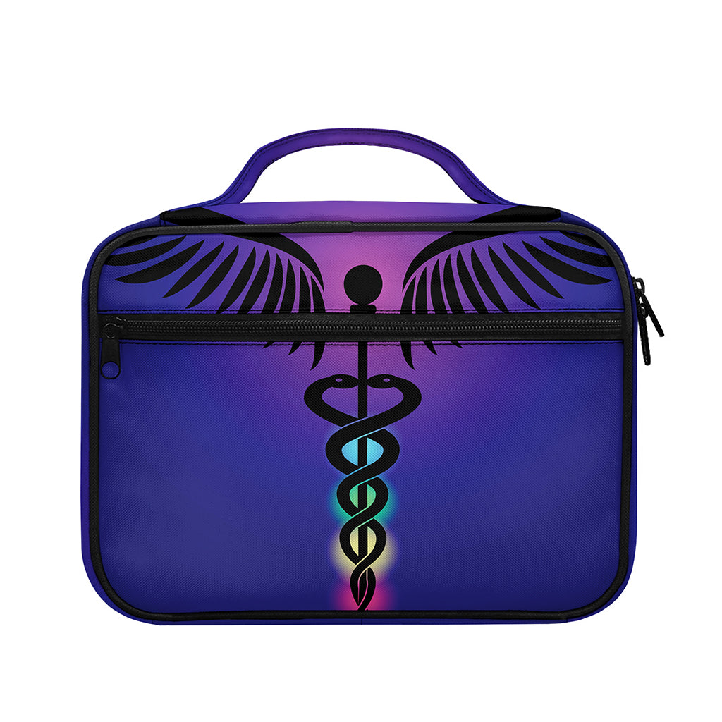 7 Chakras Caduceus Print Briefcase Bible Bag