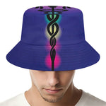 7 Chakras Caduceus Print Bucket Hat