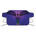 7 Chakras Caduceus Print Car Windshield Snow Cover