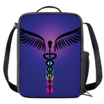 7 Chakras Caduceus Print Crossbody Lunch Bag