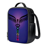 7 Chakras Caduceus Print Crossbody Lunch Bag