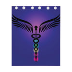 7 Chakras Caduceus Print Curtain