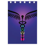 7 Chakras Caduceus Print Curtain