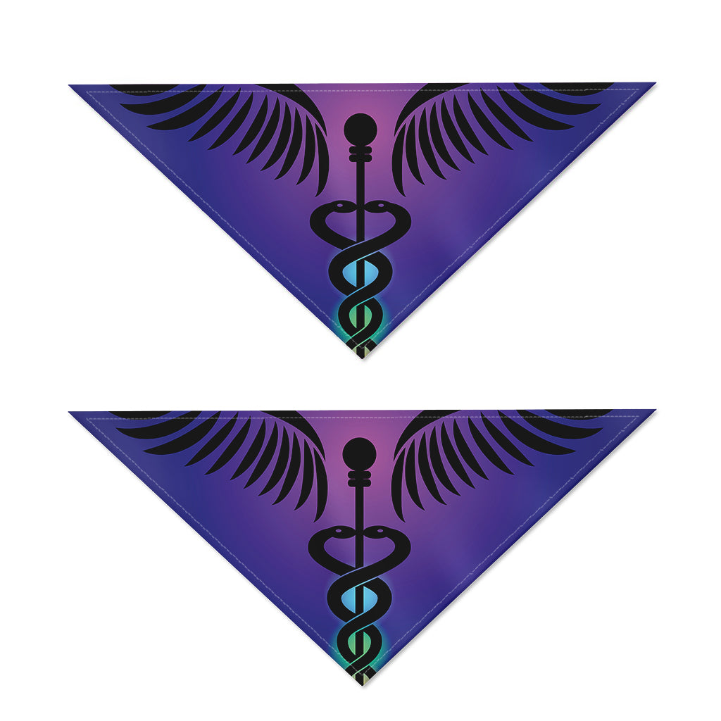 7 Chakras Caduceus Print Dog Bandana