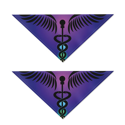 7 Chakras Caduceus Print Dog Bandana