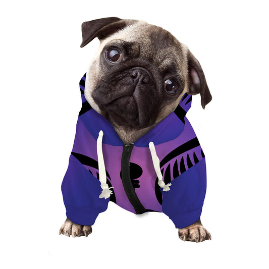 7 Chakras Caduceus Print Dog Zip Up Hoodie