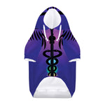 7 Chakras Caduceus Print Dog Zip Up Hoodie