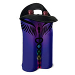 7 Chakras Caduceus Print Double Neoprene Wine Tote