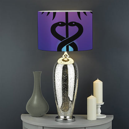 7 Chakras Caduceus Print Drum Lamp Shade