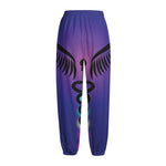 7 Chakras Caduceus Print Fleece Lined Knit Pants