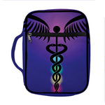 7 Chakras Caduceus Print Front Pocket Bible Bag