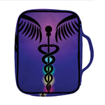 7 Chakras Caduceus Print Front Pocket Bible Bag