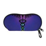 7 Chakras Caduceus Print Glasses Case