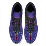 7 Chakras Caduceus Print High Top Leather Sneakers