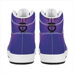 7 Chakras Caduceus Print High Top Leather Sneakers