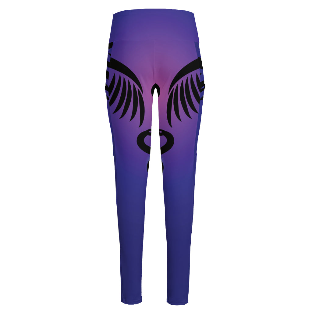 7 Chakras Caduceus Print High-Waisted Pocket Leggings