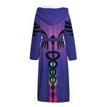 7 Chakras Caduceus Print Hooded Bathrobe