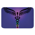 7 Chakras Caduceus Print Indoor Door Mat