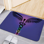 7 Chakras Caduceus Print Indoor Door Mat