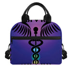 7 Chakras Caduceus Print Insulated Lunch Bag