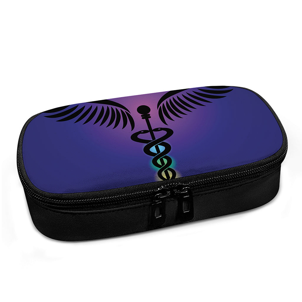 7 Chakras Caduceus Print Insulin Cooler Travel Case