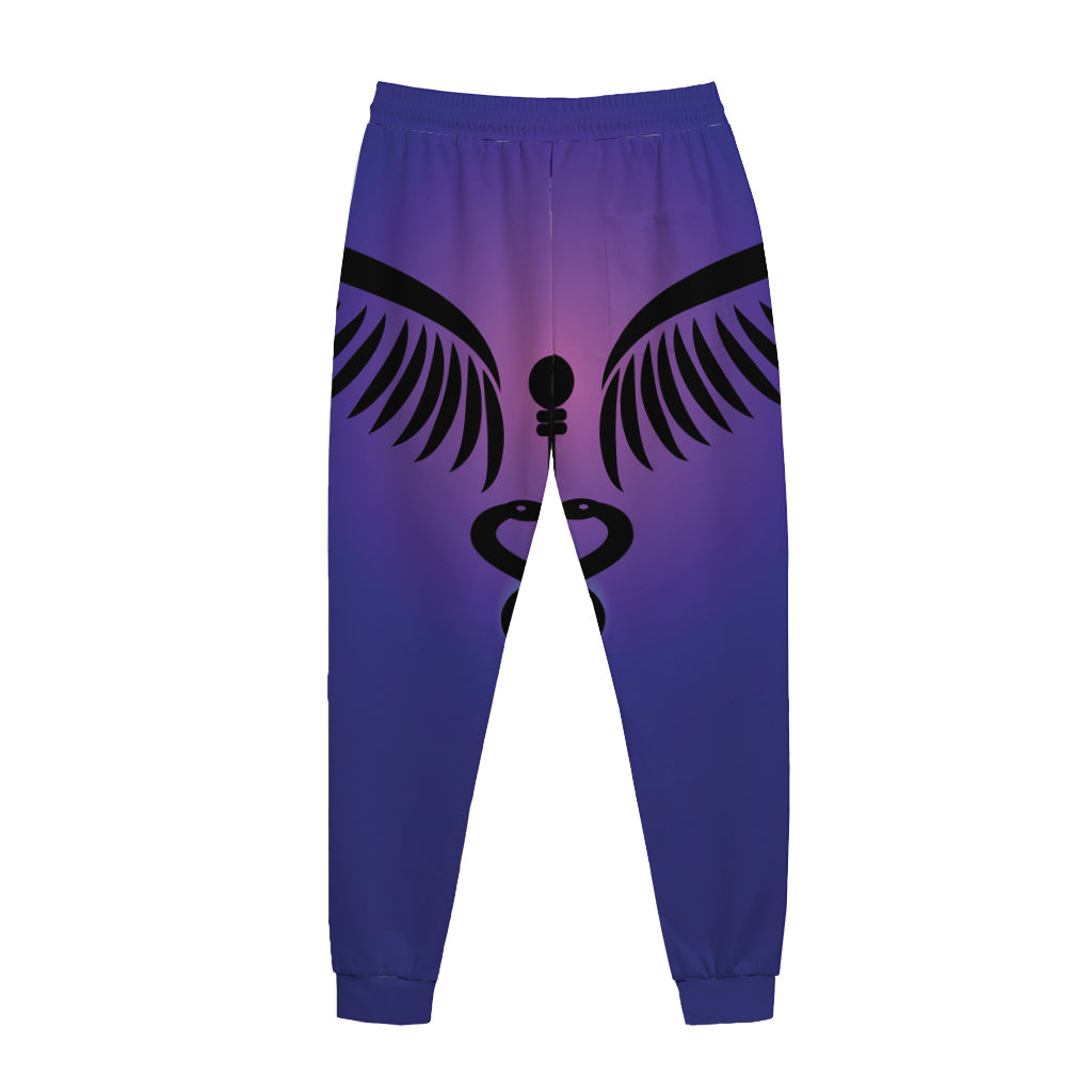 7 Chakras Caduceus Print Jogger Pants