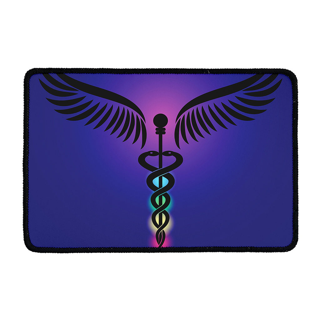 7 Chakras Caduceus Print Kitchen Mat