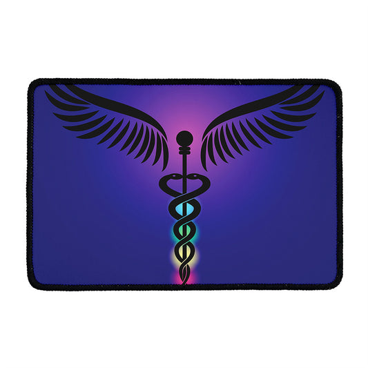 7 Chakras Caduceus Print Kitchen Mat
