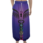 7 Chakras Caduceus Print Lantern Pants