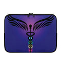7 Chakras Caduceus Print Laptop Sleeve